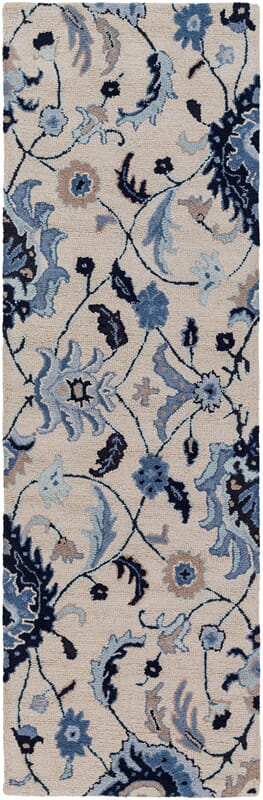 Surya Centennial Cnt-1096 Navy / Slate / Beige / Magenta Floral / Country Area Rug