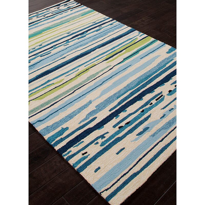 Jaipur Colours Sketchy Lines Co19 Blue / White Striped Area Rug