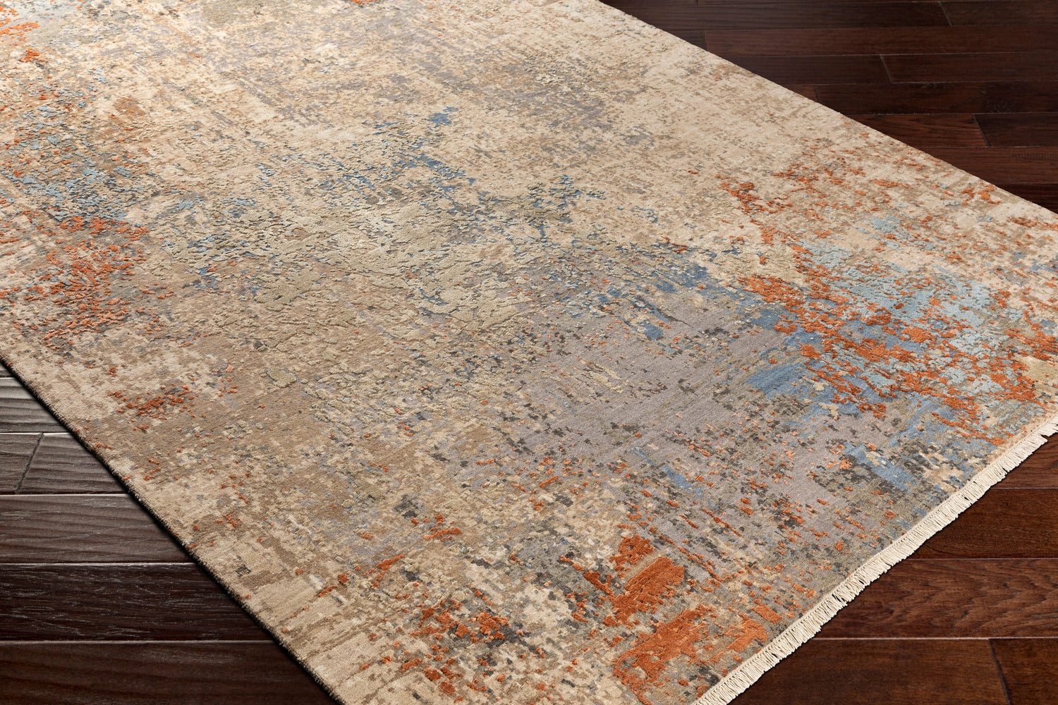 Surya Colaba Coa-2003 Olive, Wheat, Cream, Burnt Orange Rugs.