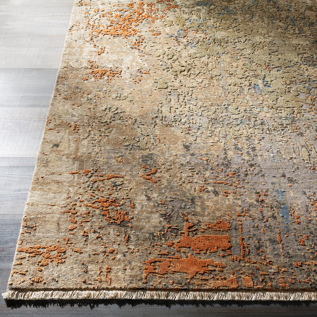 Surya Colaba Coa-2003 Olive, Wheat, Cream, Burnt Orange Rugs.