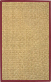 Chandra Coastal Coared Red / Natural Natural Fiber Area Rug