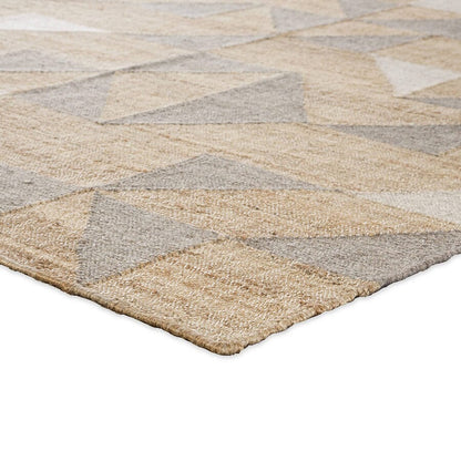 Jaipur Collins Utah Coi03 Semolina / Brushed Nickel Geometric Area Rug