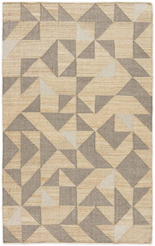 Jaipur Collins Utah Coi03 Semolina / Brushed Nickel Geometric Area Rug