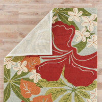 Jaipur Coastal Lagoon Luau Col20 Surf Spray / Bossa Nova Floral / Country Area Rug