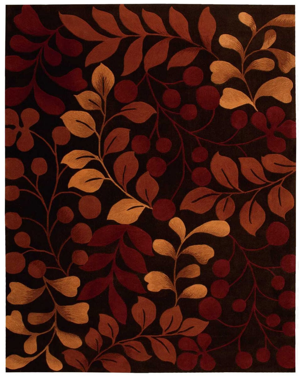 Nourison Contour Con02 Chocolate Floral / Country Area Rug