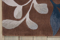 Nourison Contour Con02 Mocha Floral / Country Area Rug