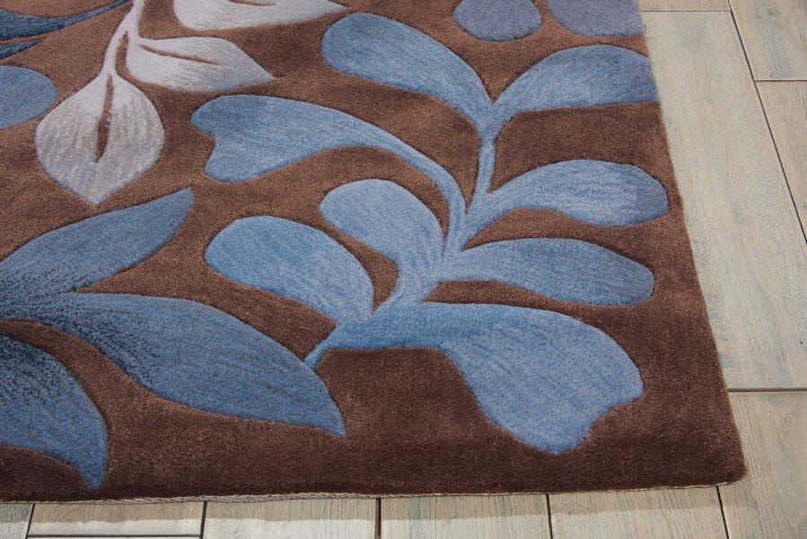 Nourison Contour Con02 Mocha Floral / Country Area Rug