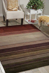 Nourison Contour Con15 Forest Striped Area Rug