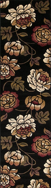 KAS Corinthian 5351 Bella Black Floral / Country Area Rug