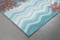 Liora Manne Visions Iv Coral Reef 3255/03 Water Coastal Area Rug