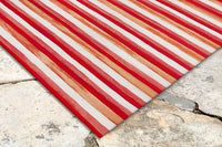 Liora Manne Visions Ii Painted Stripes 4313/24 Warm, Red, Orange Striped Area Rug