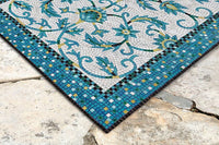 Liora Manne Visions Iv Palazzo 4309/03 Azure, Blue, Black Area Rug