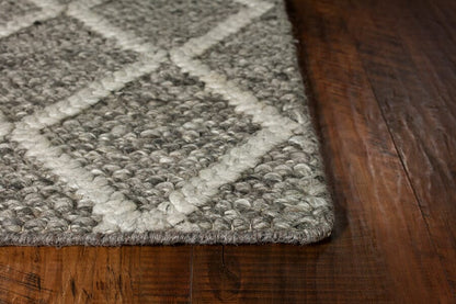 KAS Cortico 6162 Diamonds Dark Grey Geometric Area Rug