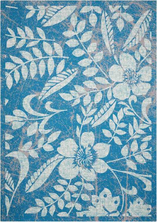 Nourison Coastal Cstl3 Blue Floral / Country Area Rug