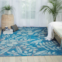 Nourison Coastal Cstl3 Blue Floral / Country Area Rug