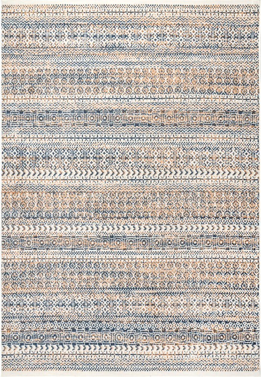 Nuloom Lily Stripes Tribal Nli1733A Beige Area Rug