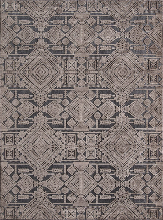 Momeni Covington Cov-5 Brown Damask Area Rug