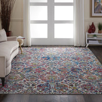 Nourison Ankara Global Anr06 Ivory / Blue Area Rug