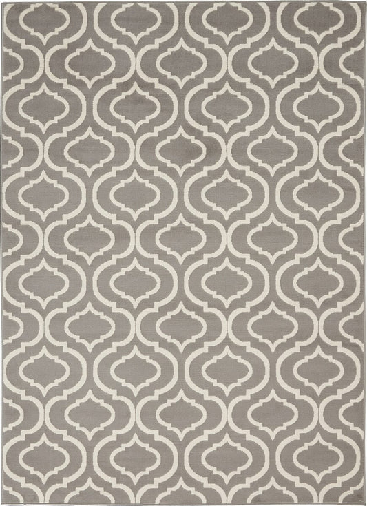 Nourison Jubilant Jub19 Grey Geometric Area Rug