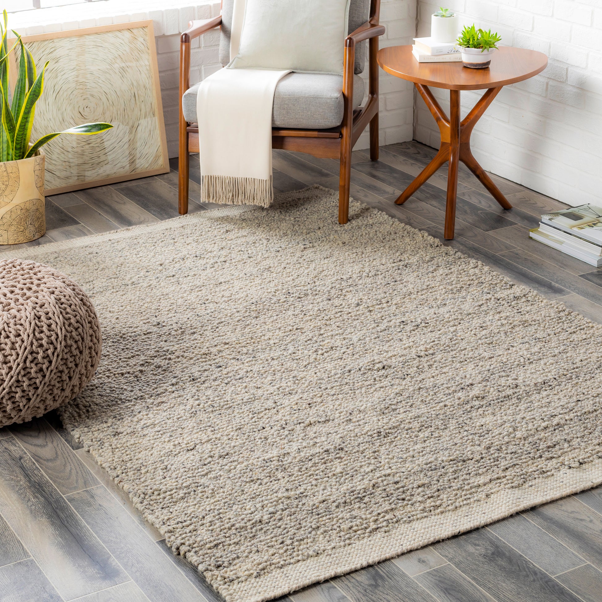 Surya Copenhagen Cpn-2302 Charcoal, Medium Gray, Taupe, Cream Area Rug