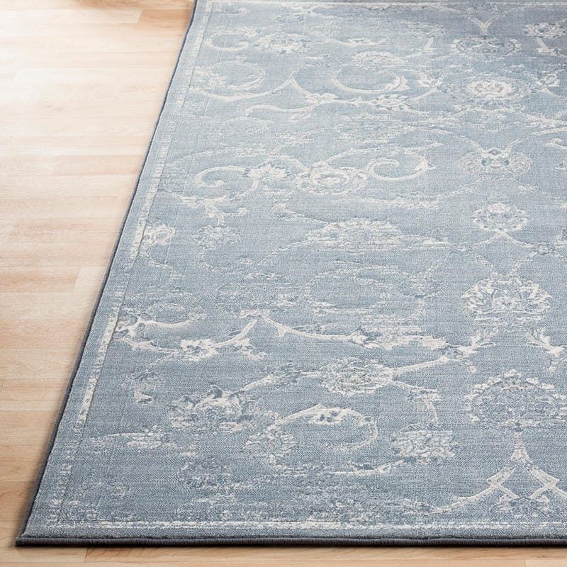 Surya Contempo Cpo-3725 White, Pale Blue, Denim, Light Gray Area Rug