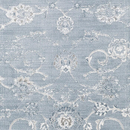 Surya Contempo Cpo-3725 White, Pale Blue, Denim, Light Gray Area Rug