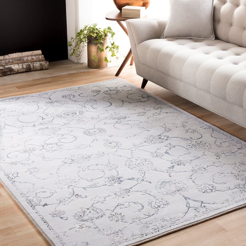 Surya Contempo Cpo-3726 White, Light Gray, Medium Gray Area Rug