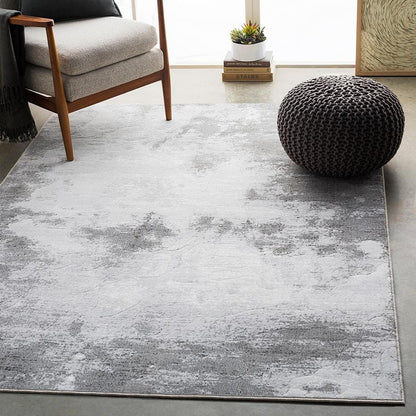 Surya Contempo Cpo-3839 Light Gray, White, Charcoal Organic / Abstract Area Rug