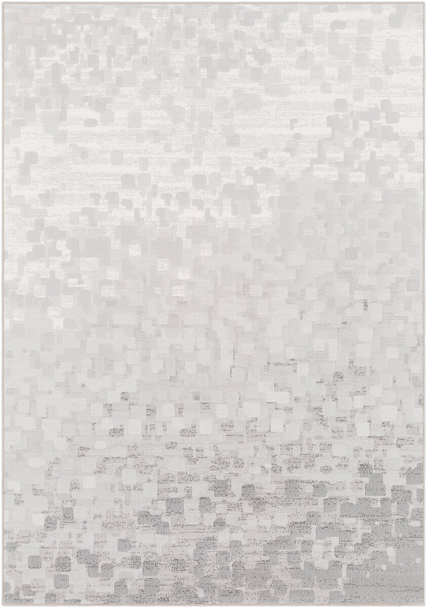 Surya Contempo Cpo-3843 Light Gray, White Floral / Country Area Rug