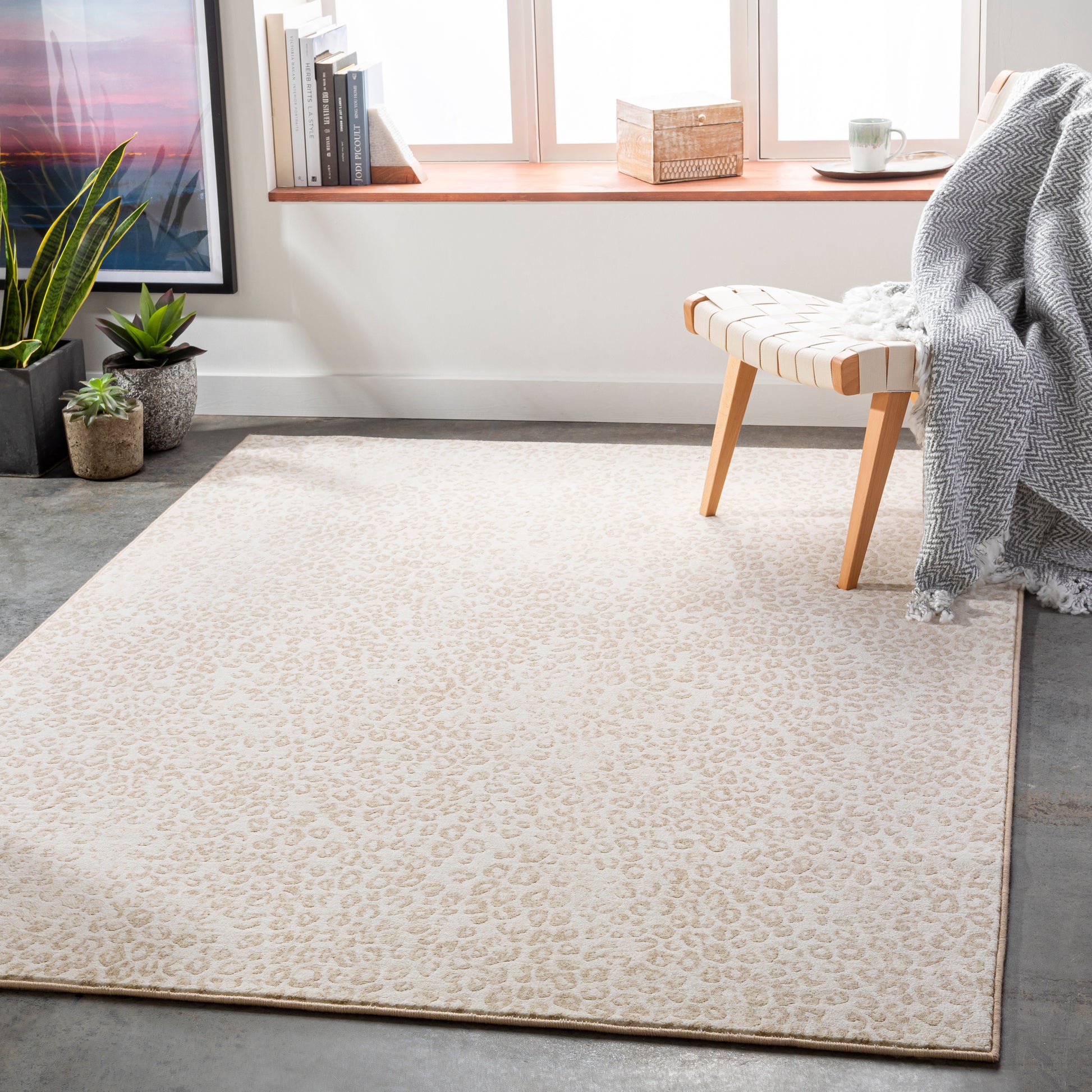 Surya Contempo Cpo-3849 Cream, Beige, Camel Area Rug