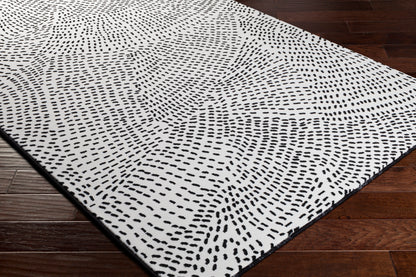 Surya Contempo Cpo-3860 White, Black Area Rug