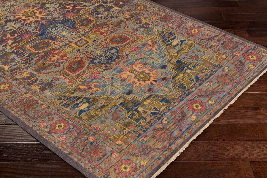 Surya Cappadocia Cpp-5022 Sage, Bright Purple, Dark Blue Rugs.