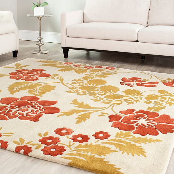 Safavieh Capri Cpr340A Beige / Rust Floral / Country Area Rug