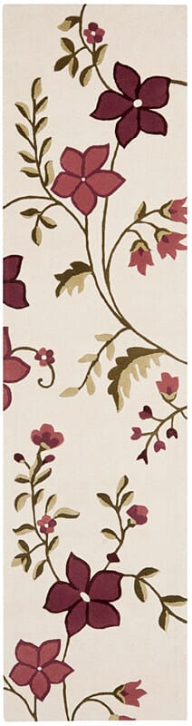 Safavieh Capri Cpr354A Ivory / Purple Floral / Country Area Rug