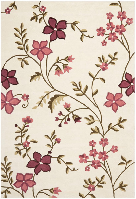 Safavieh Capri Cpr354A Ivory / Purple Floral / Country Area Rug