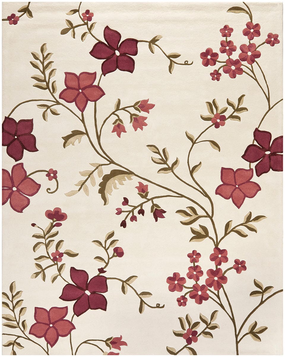 Safavieh Capri Cpr354A Ivory / Purple Floral / Country Area Rug