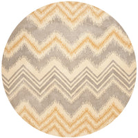 Safavieh Capri Cpr445B Grey / Gold Chevron Area Rug