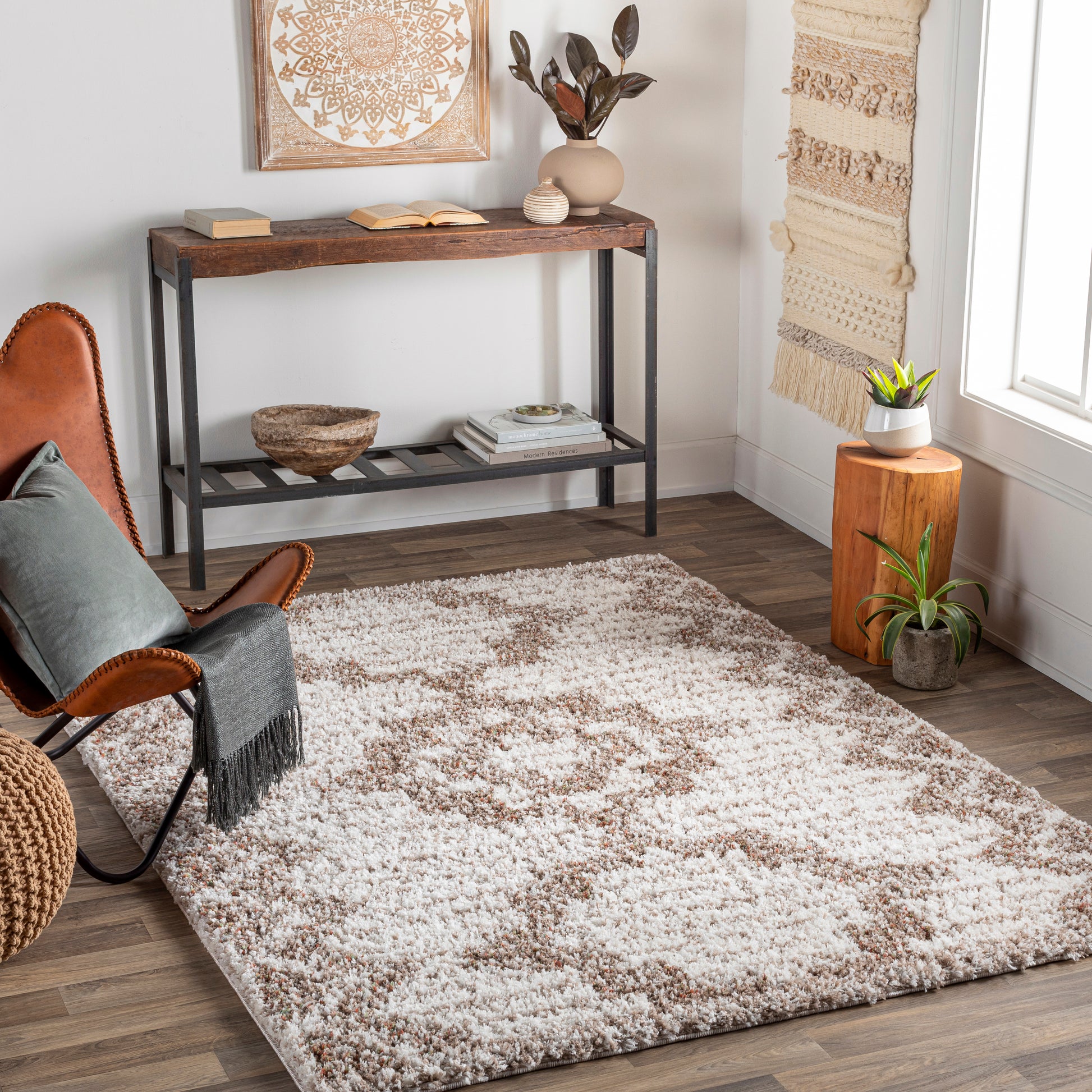 Surya Capella Shag Cps-2305 Tan & Ivory Area Rug