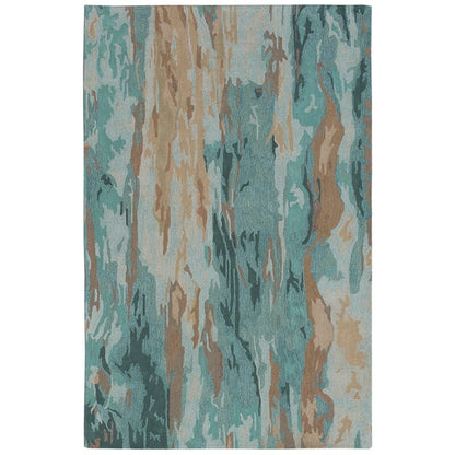 Liora Manne Corsica Waterfall 9144/06 Patina, Blue Organic / Abstract Area Rug