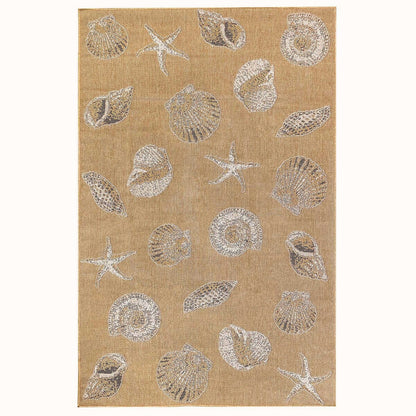 Liora Manne Carmel Shells 8414/12 Sand Coastal Area Rug