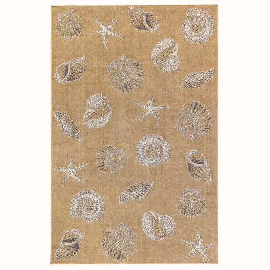 Liora Manne Carmel Shells 8414/12 Sand Coastal Area Rug