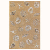 Liora Manne Carmel Shells 8414/12 Sand Coastal Area Rug