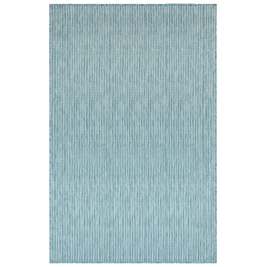 Liora Manne Carmel Texture Stripe 8422/04 Aqua Solid Color Area Rug