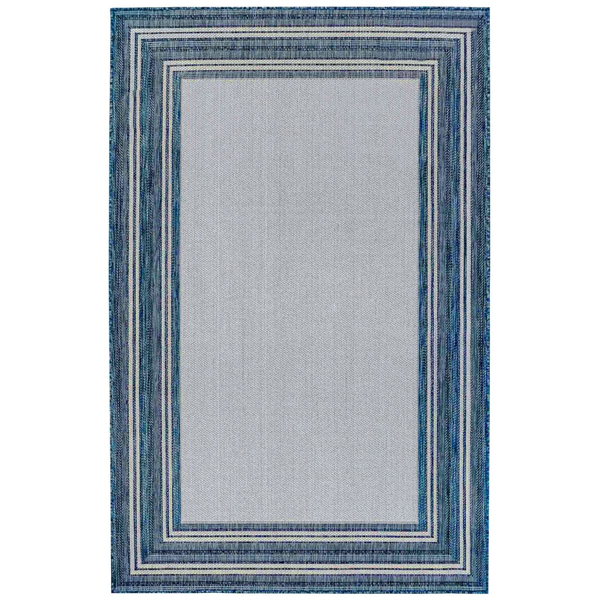 Liora Manne Carmel Multi Border 8425/33 Navy Bordered Area Rug