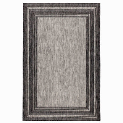 Liora Manne Carmel Multi Border 8425/48 Black Bordered Area Rug