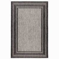 Liora Manne Carmel Multi Border 8425/48 Black Bordered Area Rug