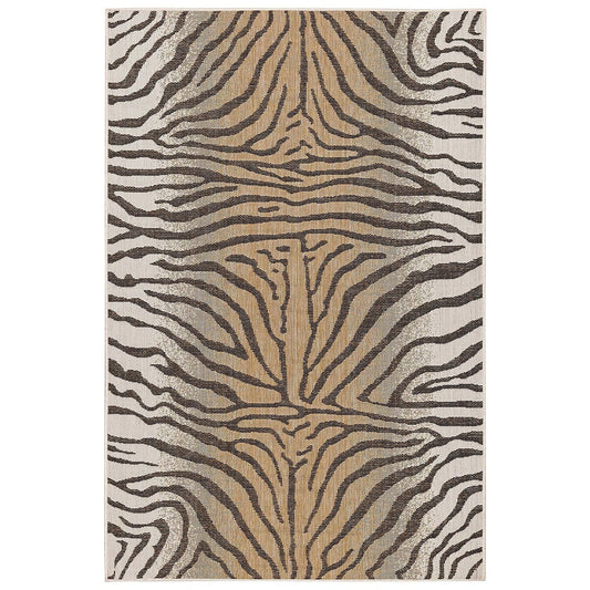 Liora Manne Carmel Zebra 8431/12 Sand Animal Prints /Images Area Rug