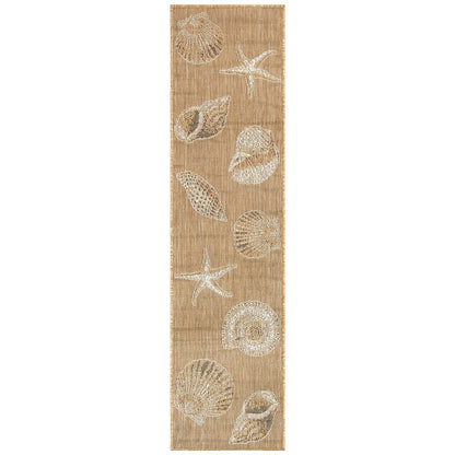 Liora Manne Carmel Shells 8414/12 Sand Coastal Area Rug