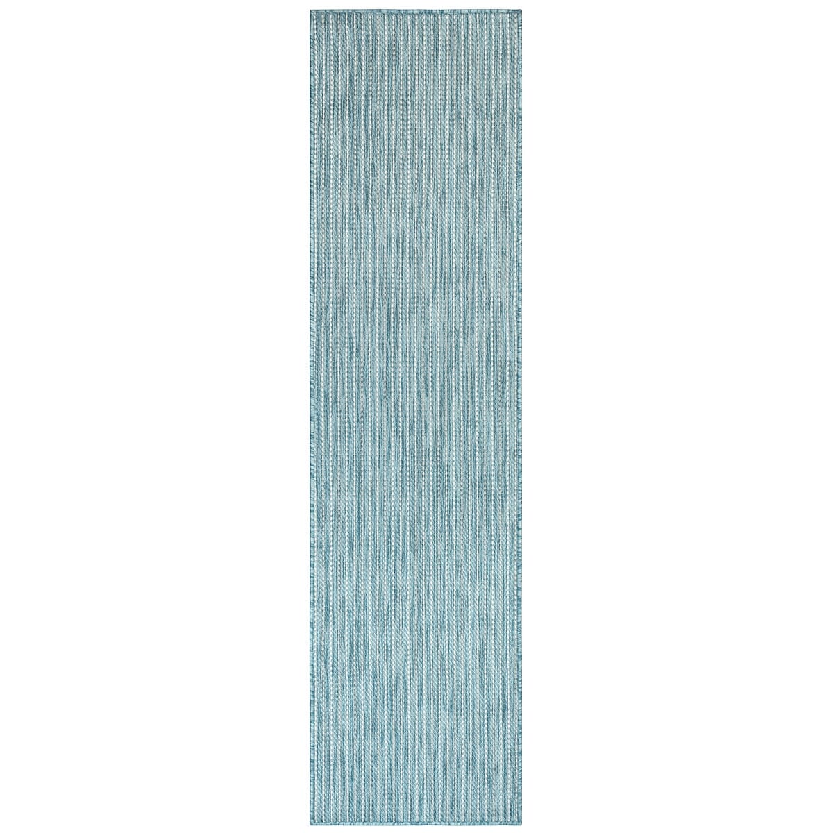 Liora Manne Carmel Texture Stripe 8422/04 Aqua Solid Color Area Rug