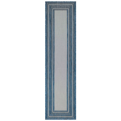 Liora Manne Carmel Multi Border 8425/33 Navy Bordered Area Rug